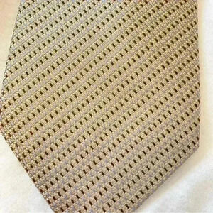 Joseph Abboud men’s 100% Silk neck Tie Blue & Tan excellent pre-owned